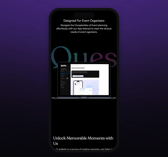 Ques.uk on mobile: the organiser tools designed for event organisers